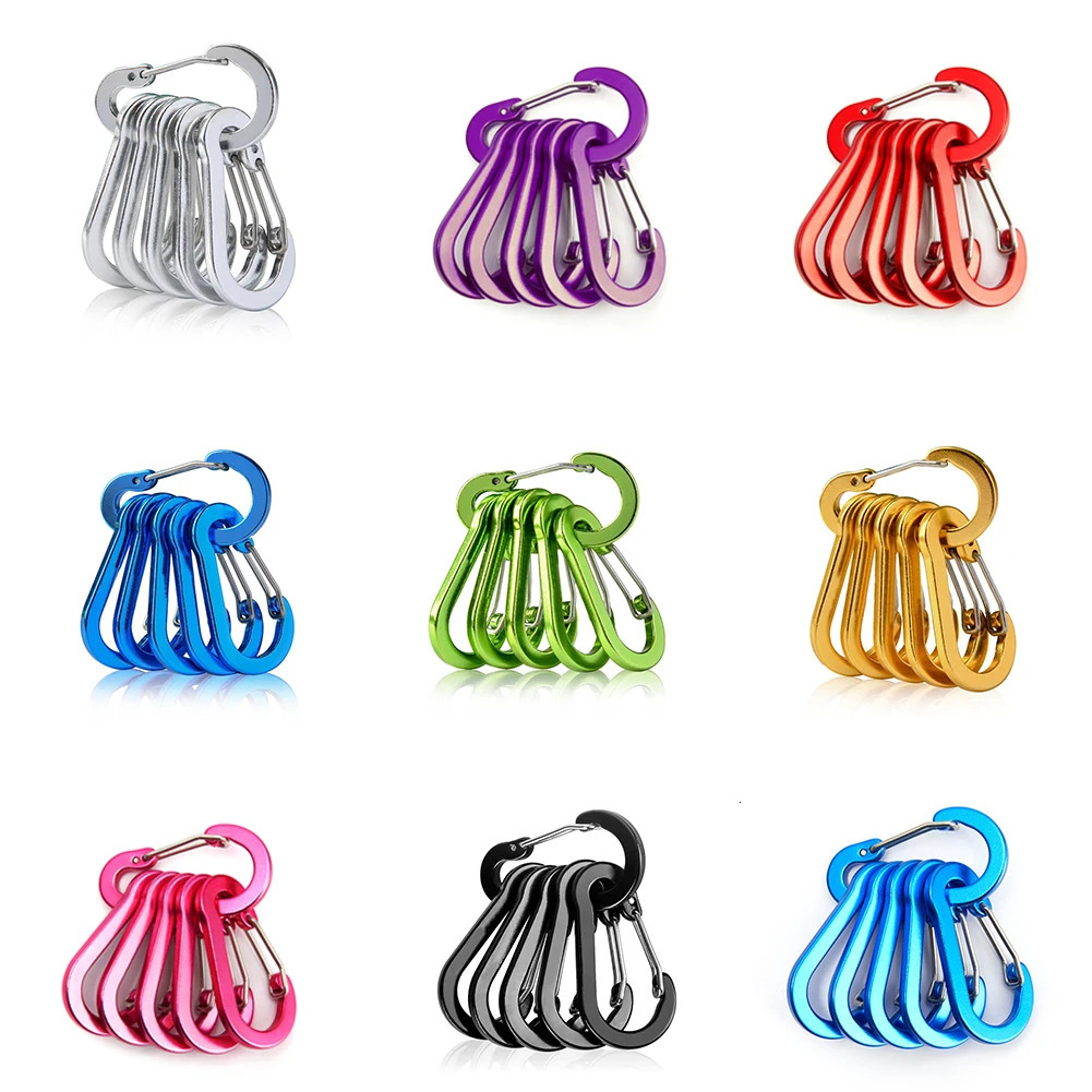 612pcs Outdoor Camping Multi Tool Mountaineering Buckle Steel Small Carabiner Clips Fishing Climbing Acessories Drop 250904