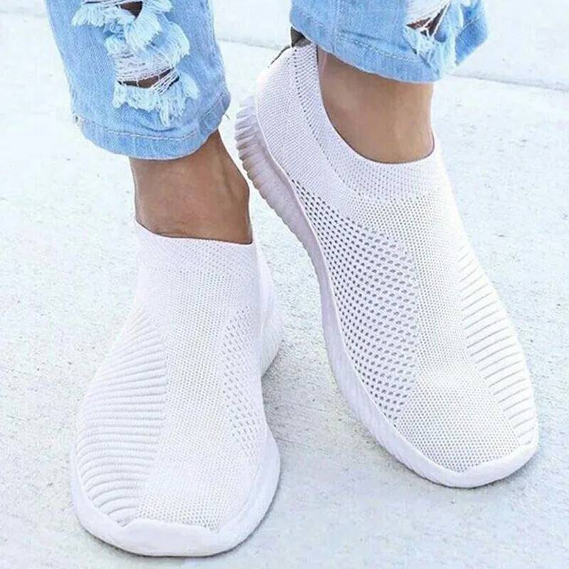 Sneakers White Slip On Casual Sneaker Vulcanize Shoes For Women Sports Zapatillas De Mujer Women's Footwear ddmysaturn