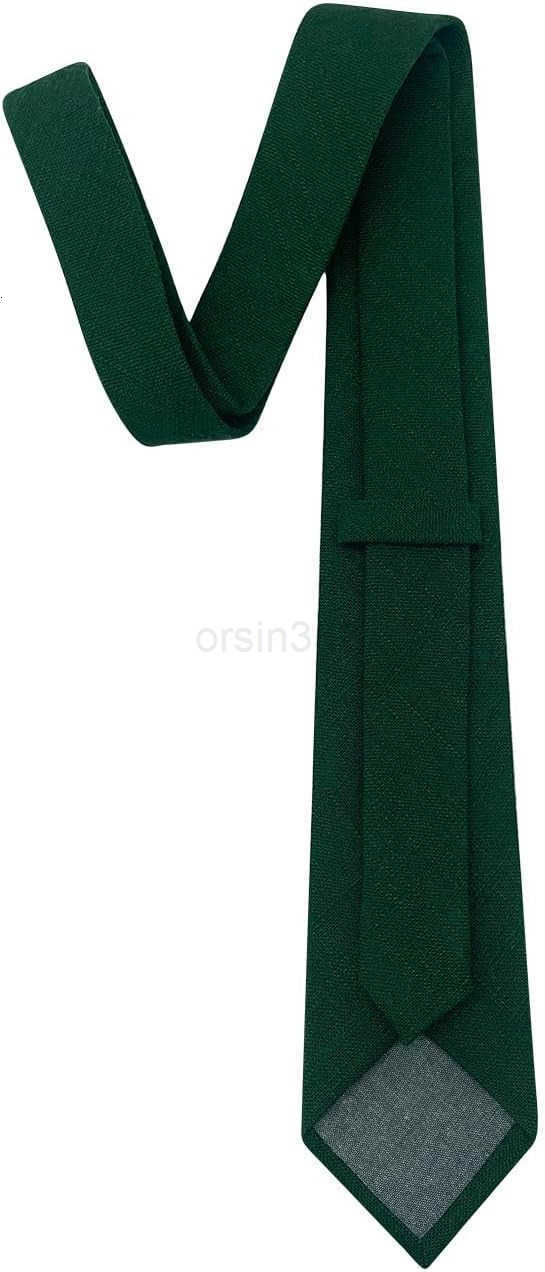 Mens Solid Color Necktie Cotton Neck Tie for MenW250904