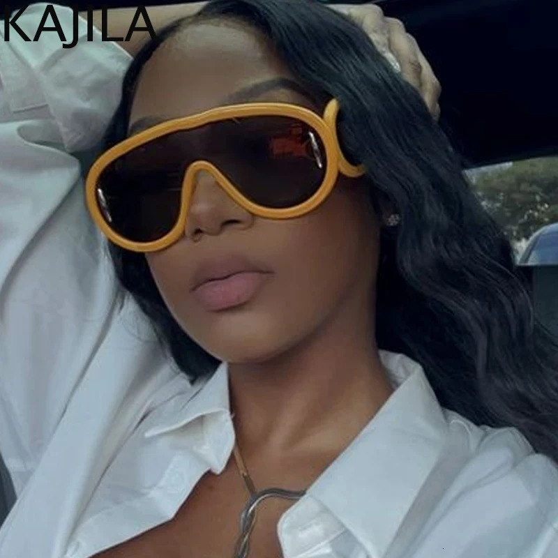 Oversized Wave Mask OnePiece Sunglasses Women Y2K Punk Sports Sun Glasses for Lady Steampunk Eyewear Goggle 250903