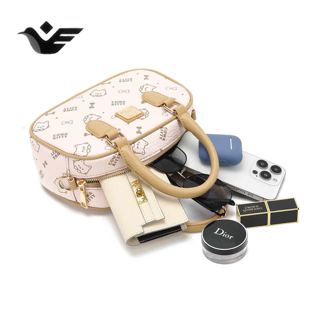 Feiyan Free Shipping New Designer Bag Luxury Shopping Bag Fashion Printed Elegant Handheld Bowling Bag For Women Casual Versatile High-end Cute Cross-