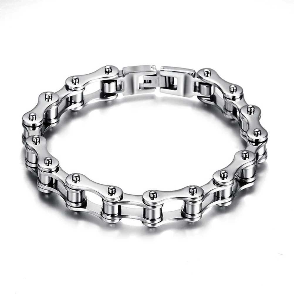Fashion Men Women Biker Bicycle Motorcycle Chain Bracelet Bangle Punk Stainless Steel Bracelet Men Bangle 85 W250904