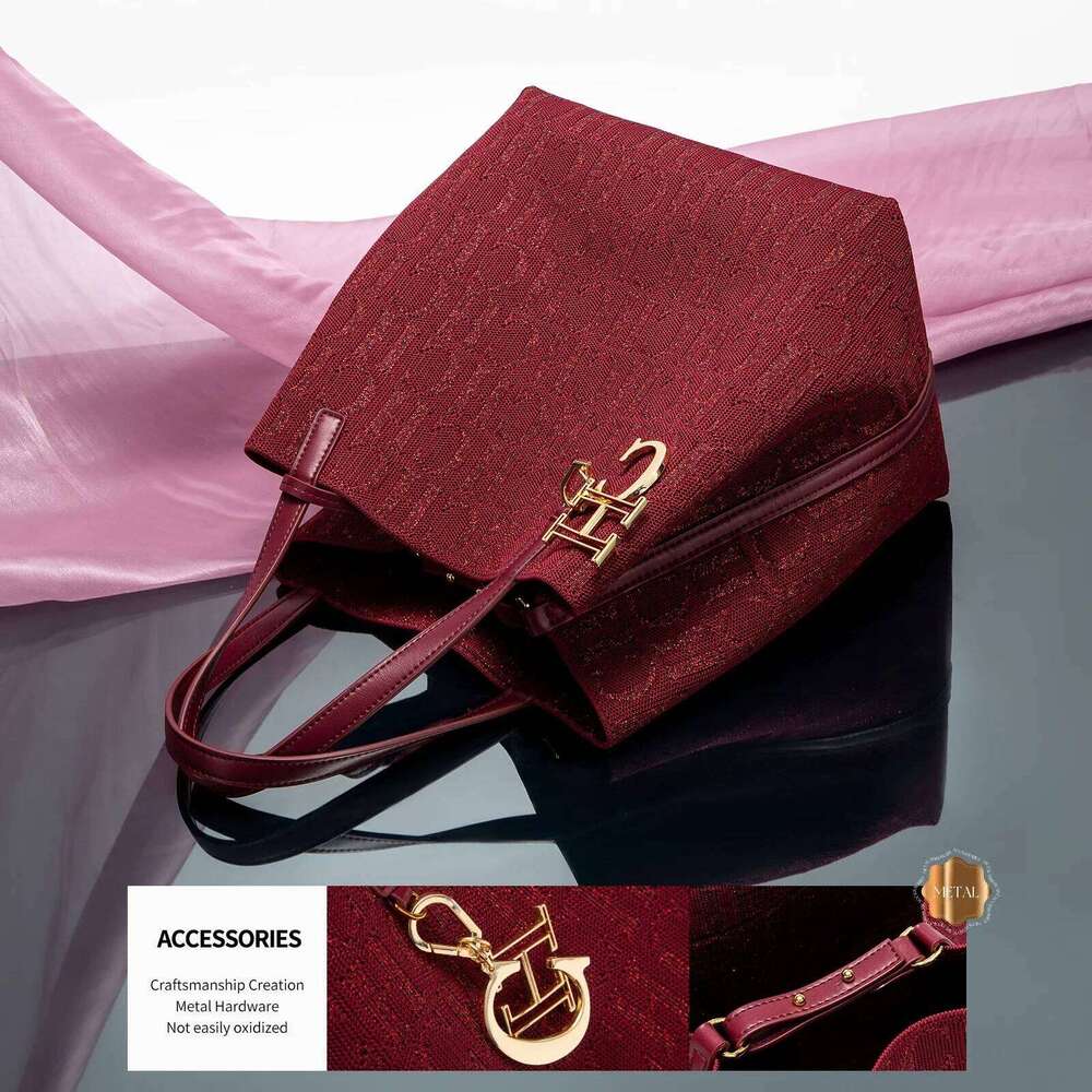 Large Capacity Letter Print Design Pure Colour Ladies Handbag Classic Style Fashion New with Clutch Bag Accessories