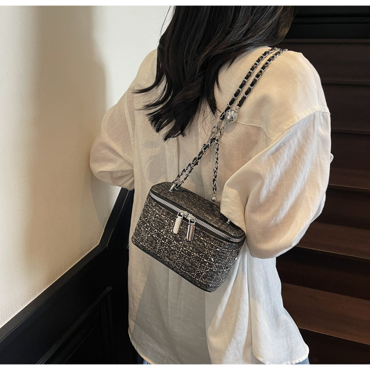 Denim Rhinestone Bag New Denim Blue Rhinestone Handbag Fashionable Women s Shoulder Bag Autumn New Designer Bag Women s Crossbody Bag