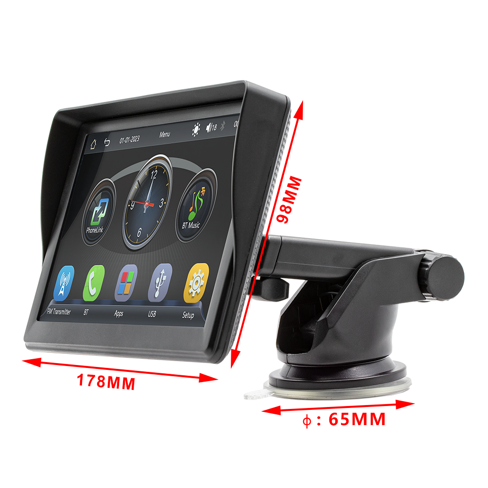 KOWANKIT 7 inch Wireless CarPlay Android Auto Touch Screen Plug & Play HD Car Monitor WiFi BT Airplay Universal Fit for 99.9% Cars