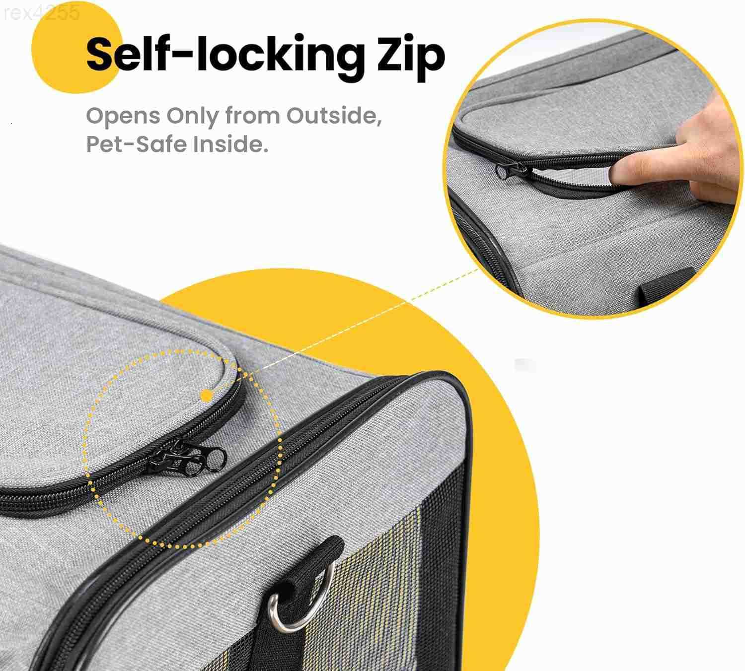 Cat Carrier Airline Approved SoftSided Dog Carrier with Inner Safety Leash Pet Transport Carrier for SmallMedium Cats Puppies up to 15 Lbs Collapsible