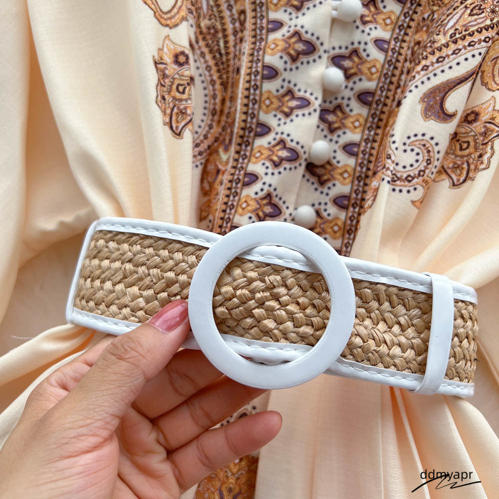 Basic Casual AELEWELL Women Dresses Spring Runway Fashion Paisley Print Vintage V Neck Long Lantern Sleeve Belted Mini Dress 230531 Ddmyday Ddmyday Dd