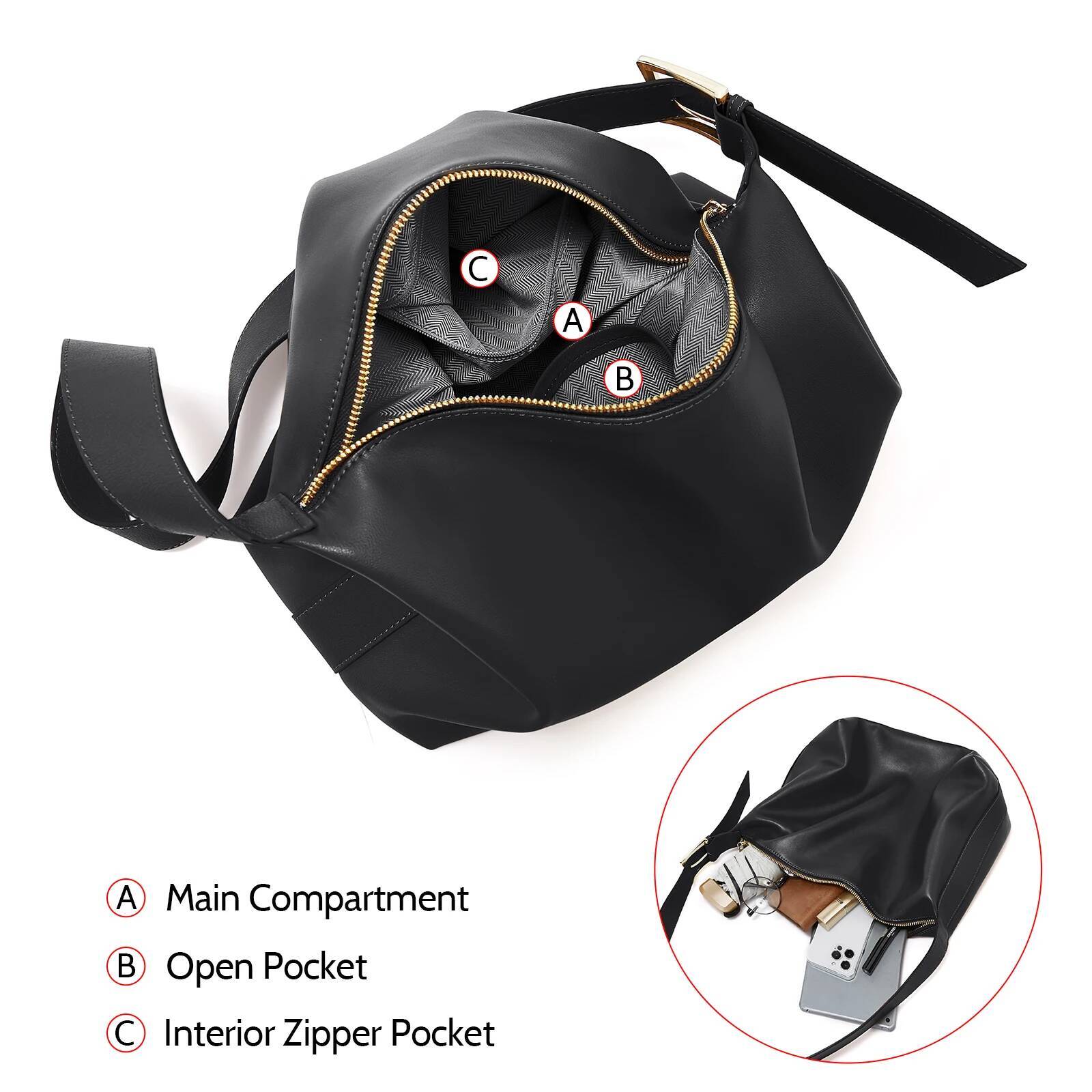 FOXER Brand Simple Women's Large Tote Split Leather 2025 Autumn Winter New Female Shoulder Hobo Bag Casual Crossbosy Purse