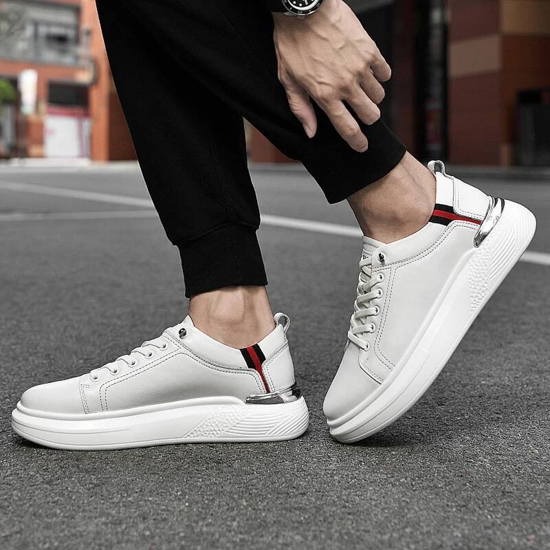 5001 Man White Sneakers Men Elevator Height Increase Insole 6cm Sports Plus Size 37-43 ddmysaturn