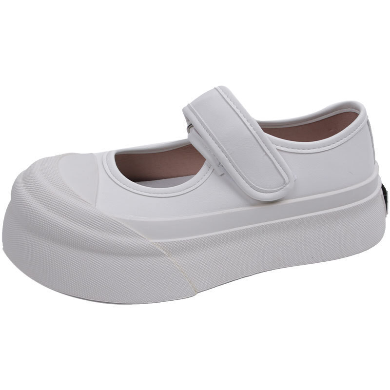 Round headed fashionable multifunctional thick soled women's sports shoes 2025 designer's new shallow mouth Mary Jane shoes, height increasi
