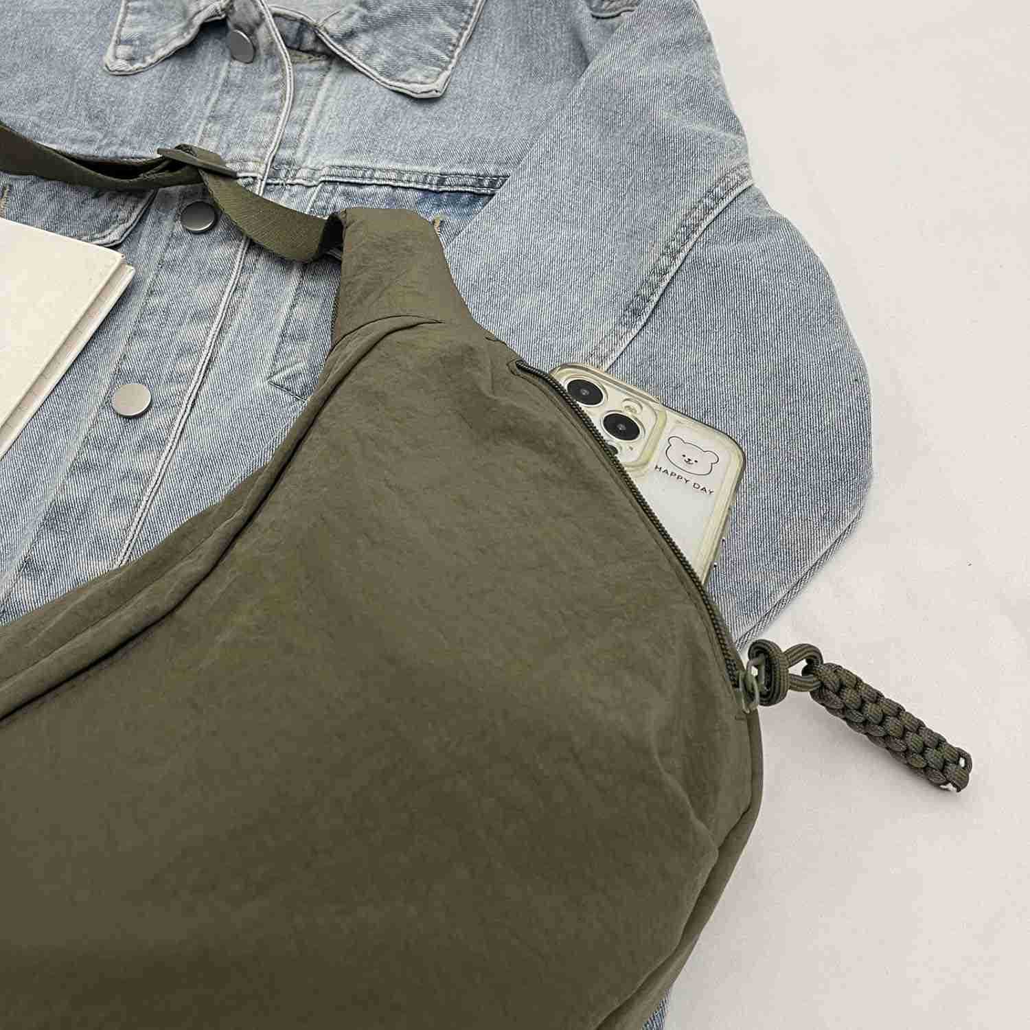 Crossbody Nylon Crescent Bag for Women Lightweight Small Hobo With 2 Pack Inner Dumpling Bag Casual M250903