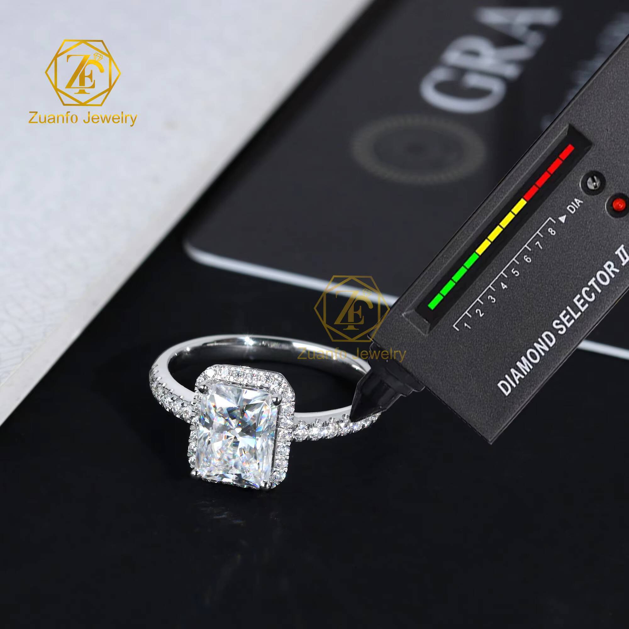 IGI Certified HPHT CVD D VS1 Radiant Cut Lab Grown Diamond 3 Carats 18K 14K Real Gold Jewelry Engagement Wedding Ring for Women