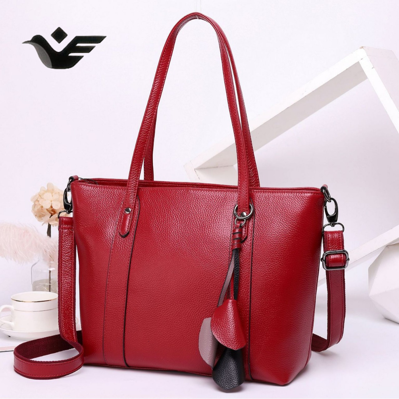 Feiyan Free Shipping New Designer Bag Luxury Shopping Bag Top Layer Cowhide Fashion Women's Bag Tote Handbag Crossbody Genuine Leather Large Capa