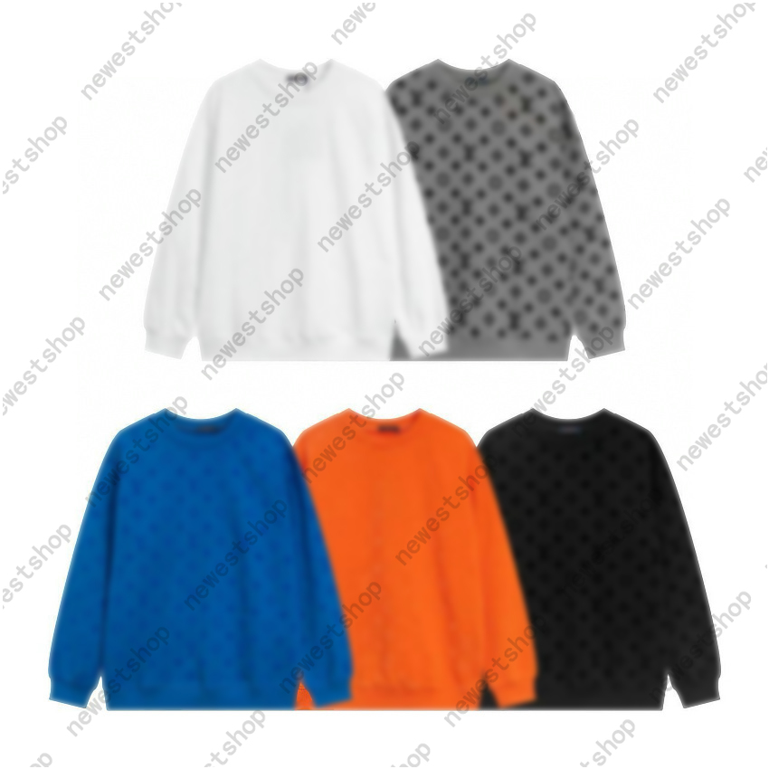 Designer mens hoodies sweatshirts luxury black white hoody classic old flowers flocking casual streetwear womens terry orange pullover clothing