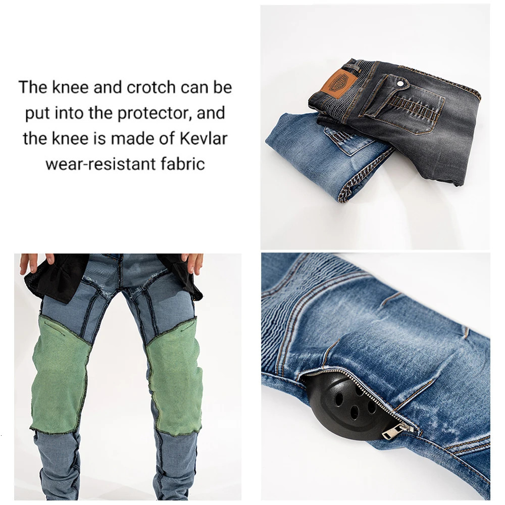 Retro Motorcycle Jeans Men Wear Resistant Motocross Pants Wearable CE Protective Gear Riding Moto Spring The Four Seasons 250903