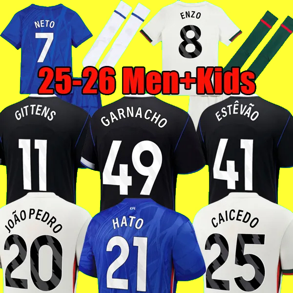 chelses fc chelseaa 25 26 ENZO PALMER GITTENS DELAP neto garnacho Soccer Jersey 2025 2026 Football Shirts ESTEVAO JAMES HATO top kit jersey Men Kids sets uniform BOYS