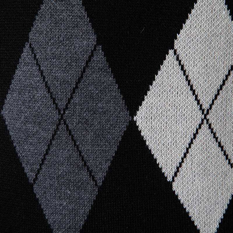 Mens Soft Sweater Vest Spring Autumn Sleeveless Knitted Pullover Husband Dad Fashion Knitted Vests Black Grey Plaid S2XLXJ250904