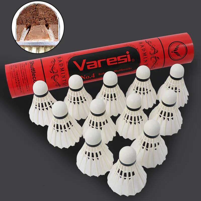 Original Class B Duck Feathered Shuttles 12Pcs Durable Feather Badminton Speed 77 76 For Indoor Outdoor Training