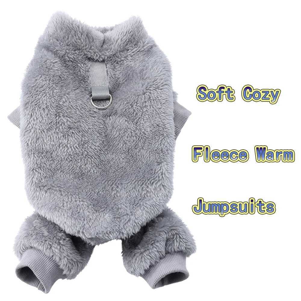 Winter Fleece Warm Dog Clothes Winter Soft Cozy Puppy Jumpsuit Plush Winter Dring Overall For Small Medium Pet Vest Coat Cats W250904