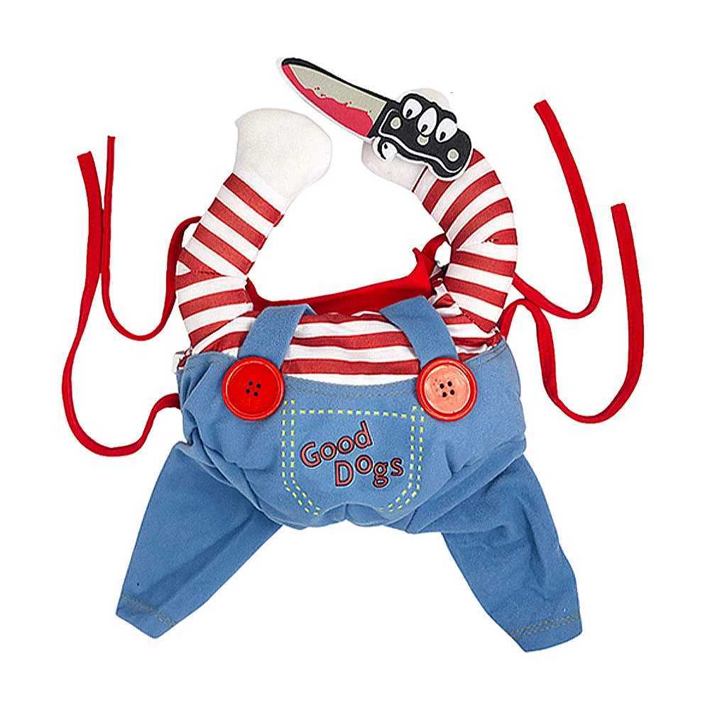 Funny Chucky Dog Clothes Halloween Christmas Party Costume for Small Medium Large Dogs Cosplay Outfit W250904