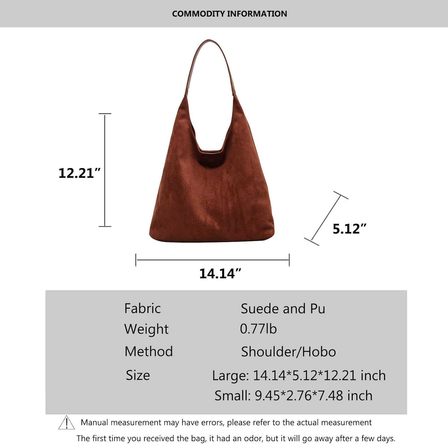 Suede purses for Women 2024 Slouchy Shoulder Bags Soft Leather hobo bag Brown Tote Handbag for Work Everyday M250904