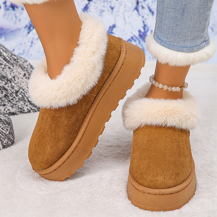 Winter Comfort: Warmth-Focused Low Top Snow Shoes with Thicker Walls