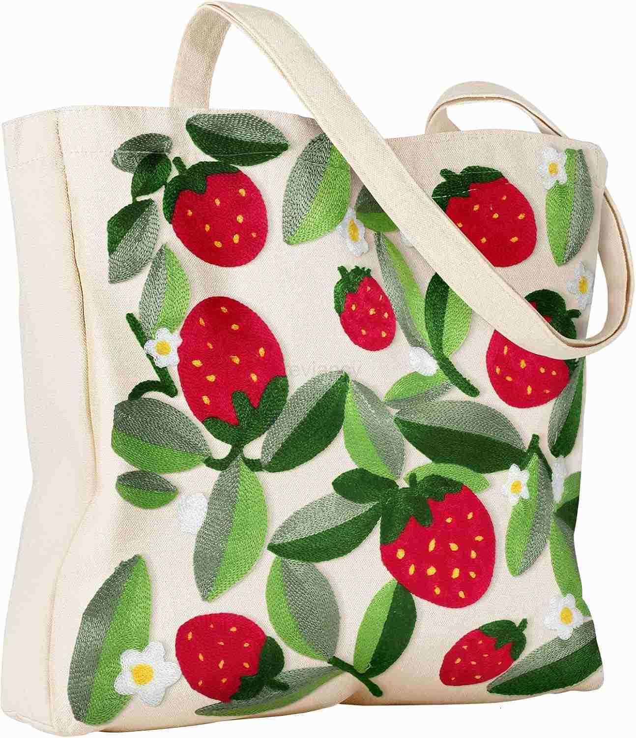 Tote Bag for Women Reusable Canvas Cute Shoulder Bag for Shopping Grocery Work BookW250904