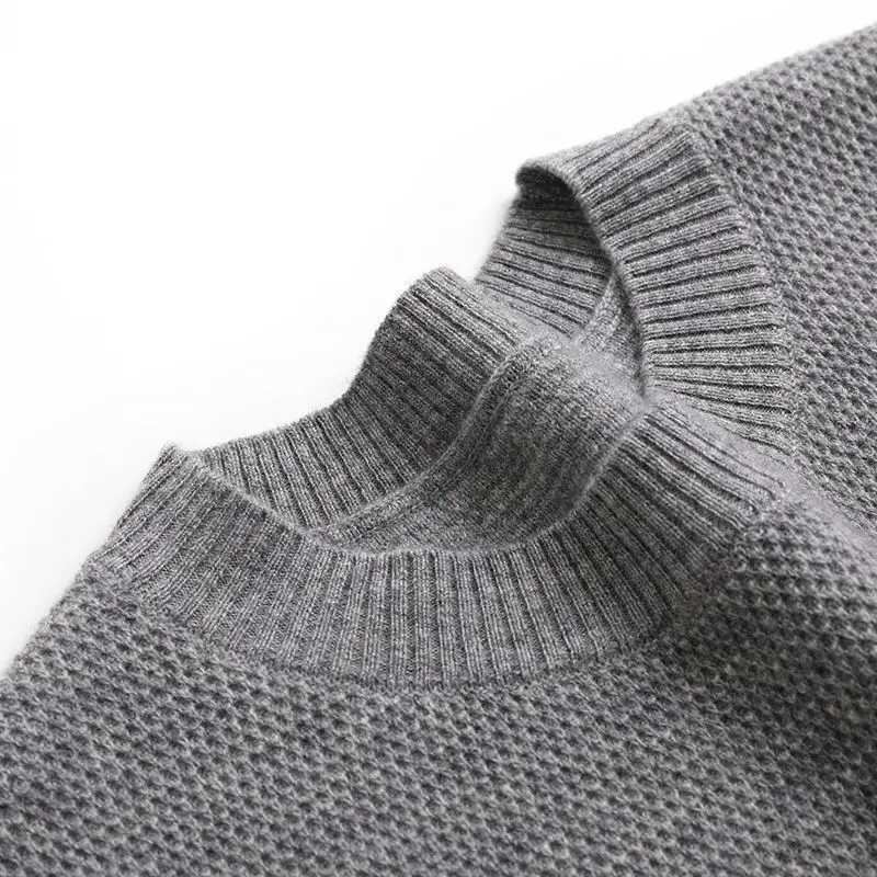 Mens Sweater Temperment Authentic AutumnWinter Sweater Tank Top Sweater Round Neck Vest Solid Color Knitted Sweater TOPXJ250904