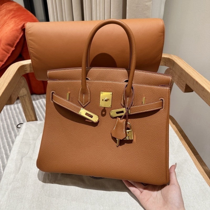 Womens Luxury Bag designer bag Handbag 25cm Brown Genuine Leather luxury bag Handmade Lock Inner Zipper Pocket Fashion Shoulder Bag tote bag