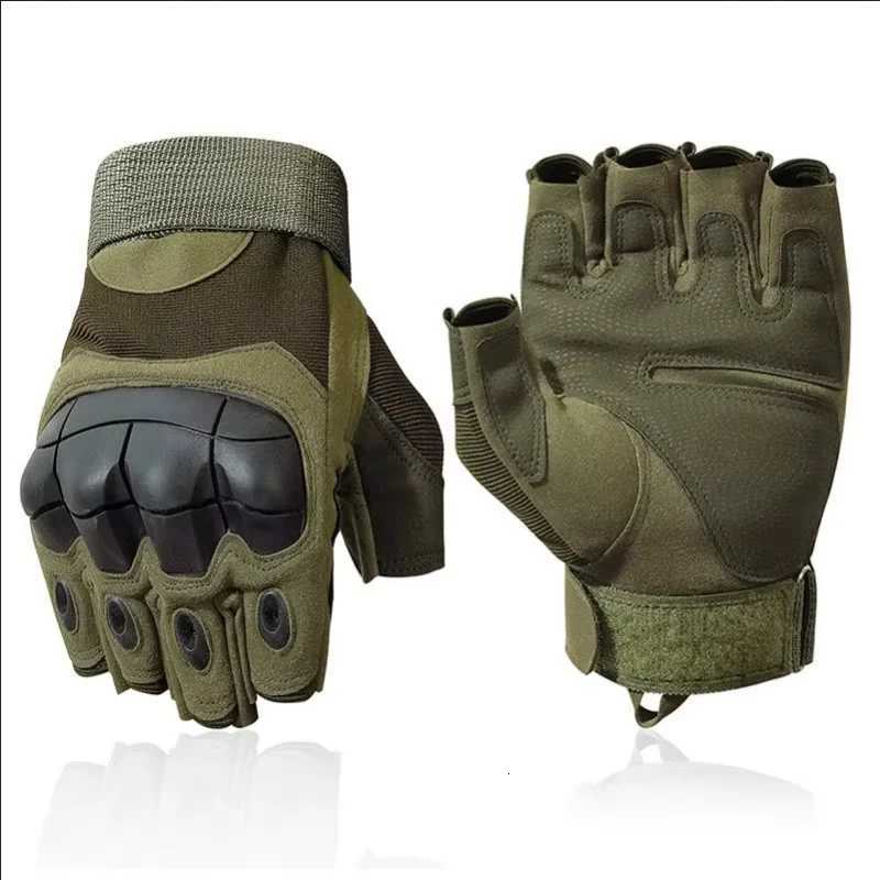 Outdoor Fingerss Gloves Hard Knuck Paintball Airsoft Hunting Combat Riding Hiking Half Finger GlovesXJ250904