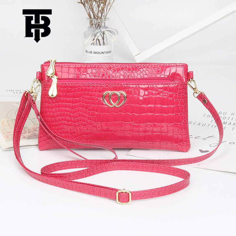 TB BHULAMTE European And Designer S Bag American Cross-border Fashion New Glossy Patent Leather Women's Bag Crossbody Bag Casual Crocodile Patter
