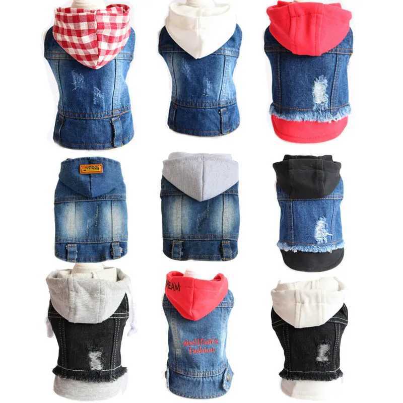 New Product 2020 Pet Hoodie et For Dog Jeans Spring Dog Clothes Fashion Denim Tshirt Puppy Dog Vest Cowboy Cat Coat 10E W250904