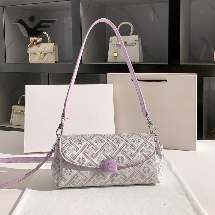 Feiyan Free Shipping New Designer Bag Luxury Shopping Bag Intangible Cultural Heritage Chinese Style Embroidered Baguette Bag 2025 Spring New High-end