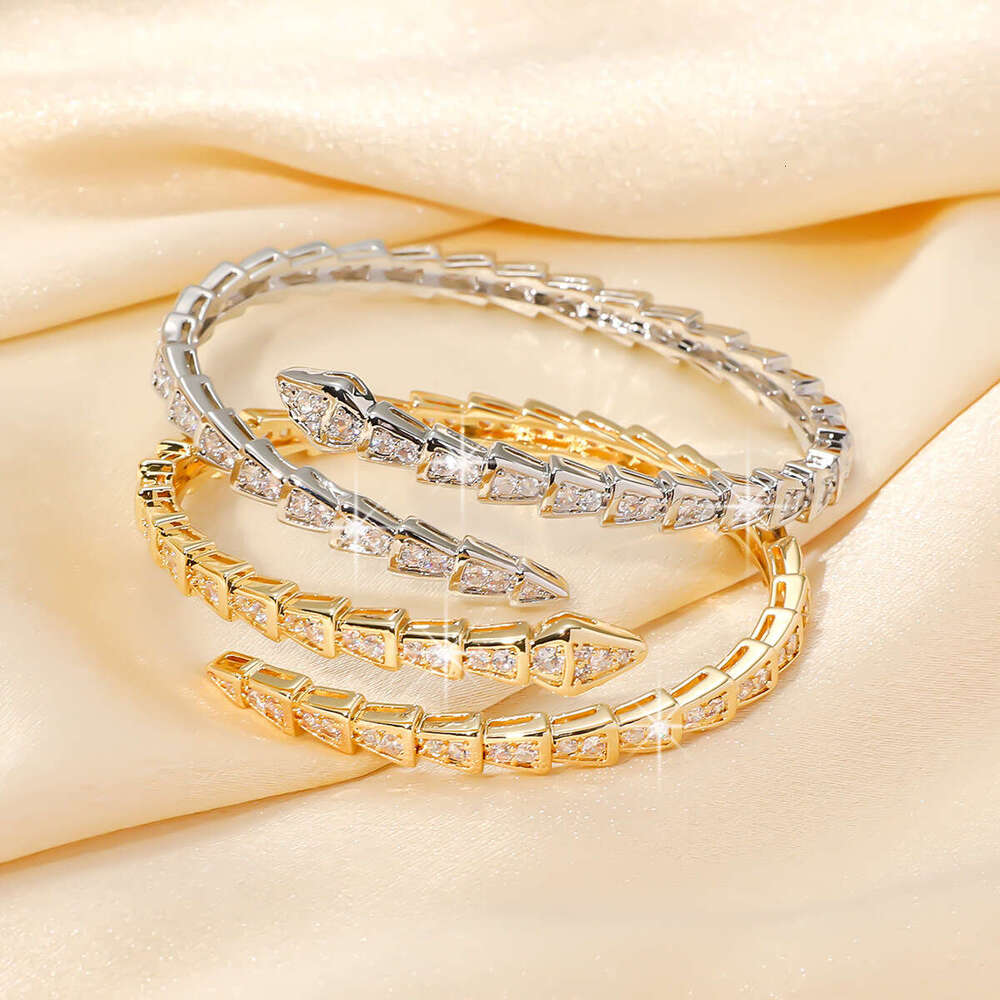 DH collections Women's Popular Round Diamond Full Zircon Bracelet, Ladies' Light Luxury Temperament Circular Bangle, Cross - border Best - s