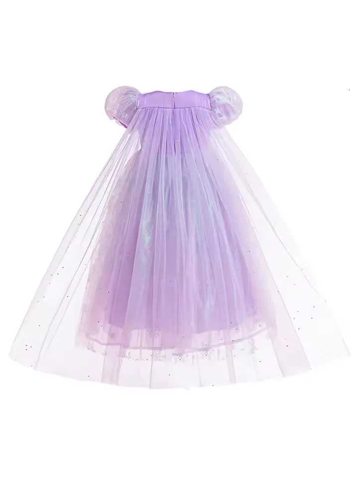 Summer Children Girl Princess Dress Short Sleeve Purple Skirt Ballet Tutu Dress for Baby Girl Birthday Children Clothes Halloween Dress Z250904