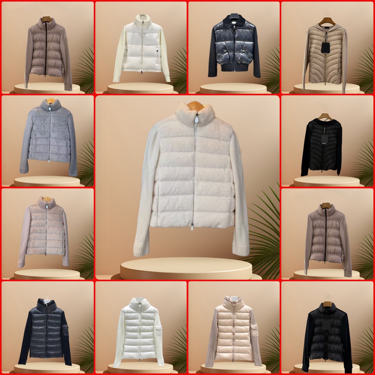 Multiple new styles of knitted short women's NFC down jackets fashionable and casual street high-quality brand jackets winter jackets down jacket size S-L