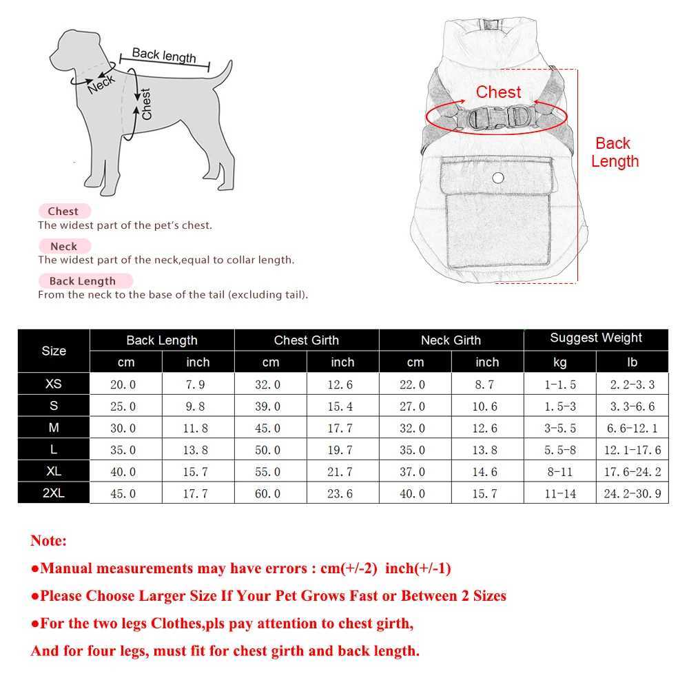 Cute Dog Clothes for Small Medium Dogs Warm Winter Pet et with Harness Pocket Windproof Puppy Coat Pets Yorkshire Outfits W250904