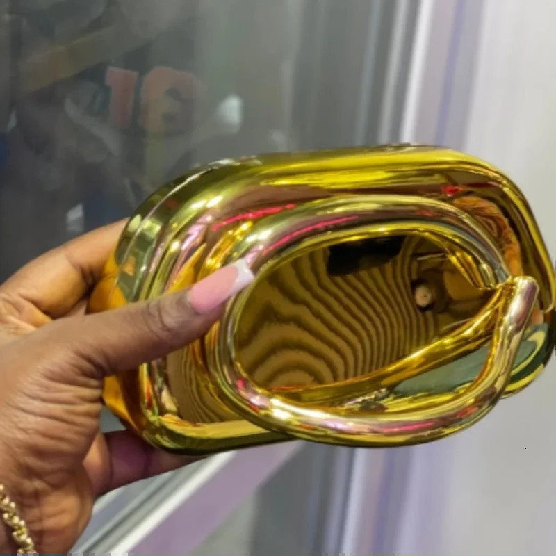Gold Metal Closure Box Clutch Bag for Women Evening Wedding Party Cute Purse crossbody Bag purple green Metal handle Handbag 250904