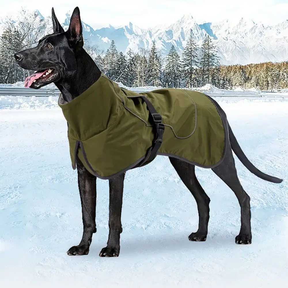 Waterproof Winter Big Dog Clothes Adjustable Reflective Strip Design Dog Vest et Thickened Pet Dog Coat Autumn Winter W250904