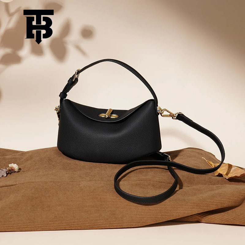 TB BHULAMTE 2025 New Lightweight Casual Single Shoulder Bag Genuine Designer S Bag Leather Fashion Simple Women's Crossbody Bag Cowhide Versatile