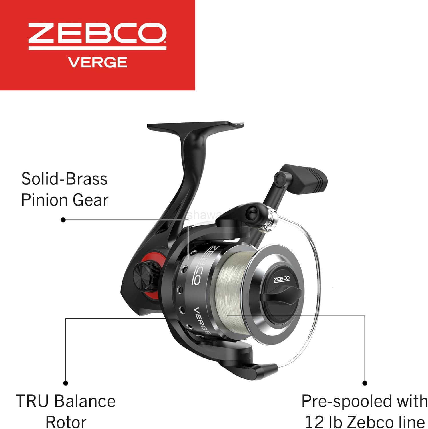 Spinning Fishing Reel Right or LeftHand Retrieve PreSpooled with Zebco Fishing Line AllMetal Gears TRU Balance Rotor Black W250904