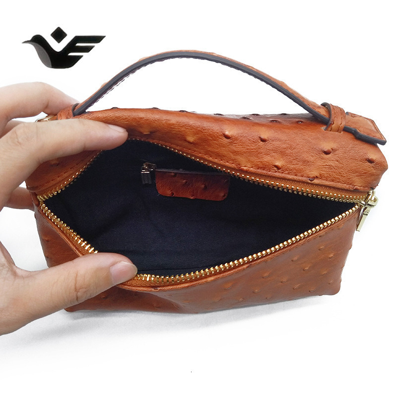 Feiyan Free Shipping New Designer Bag Luxury Shopping Bag Stock Wholesale Ostrich Pattern Cowhide Women's Handbag Genuine Leather Clutch Bag Tren