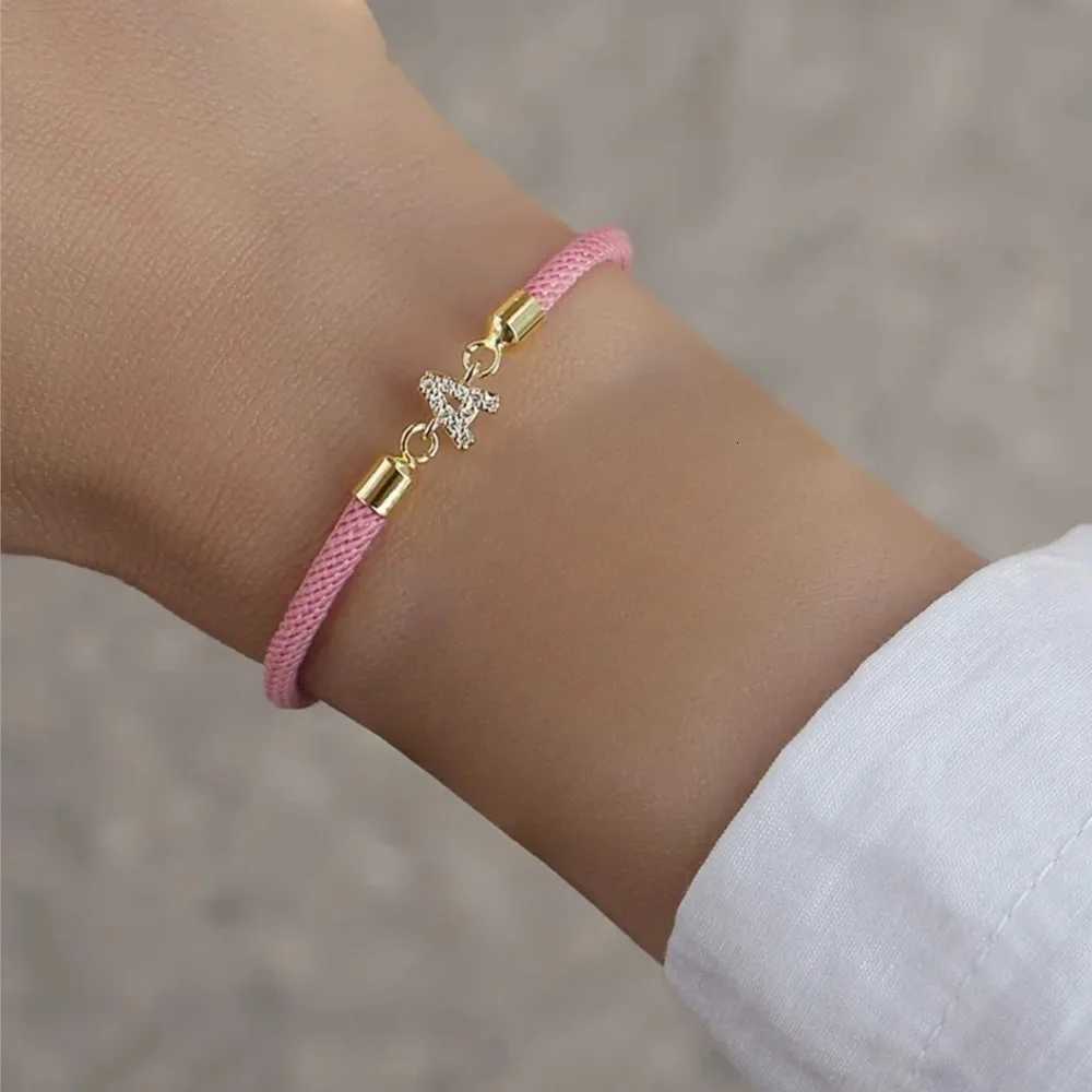 InitIal Heart Charm Letter Link Bracelet for Women Classic Letter AZ Rope Chain Bracelet for Daily Jewelry Gifts W250904