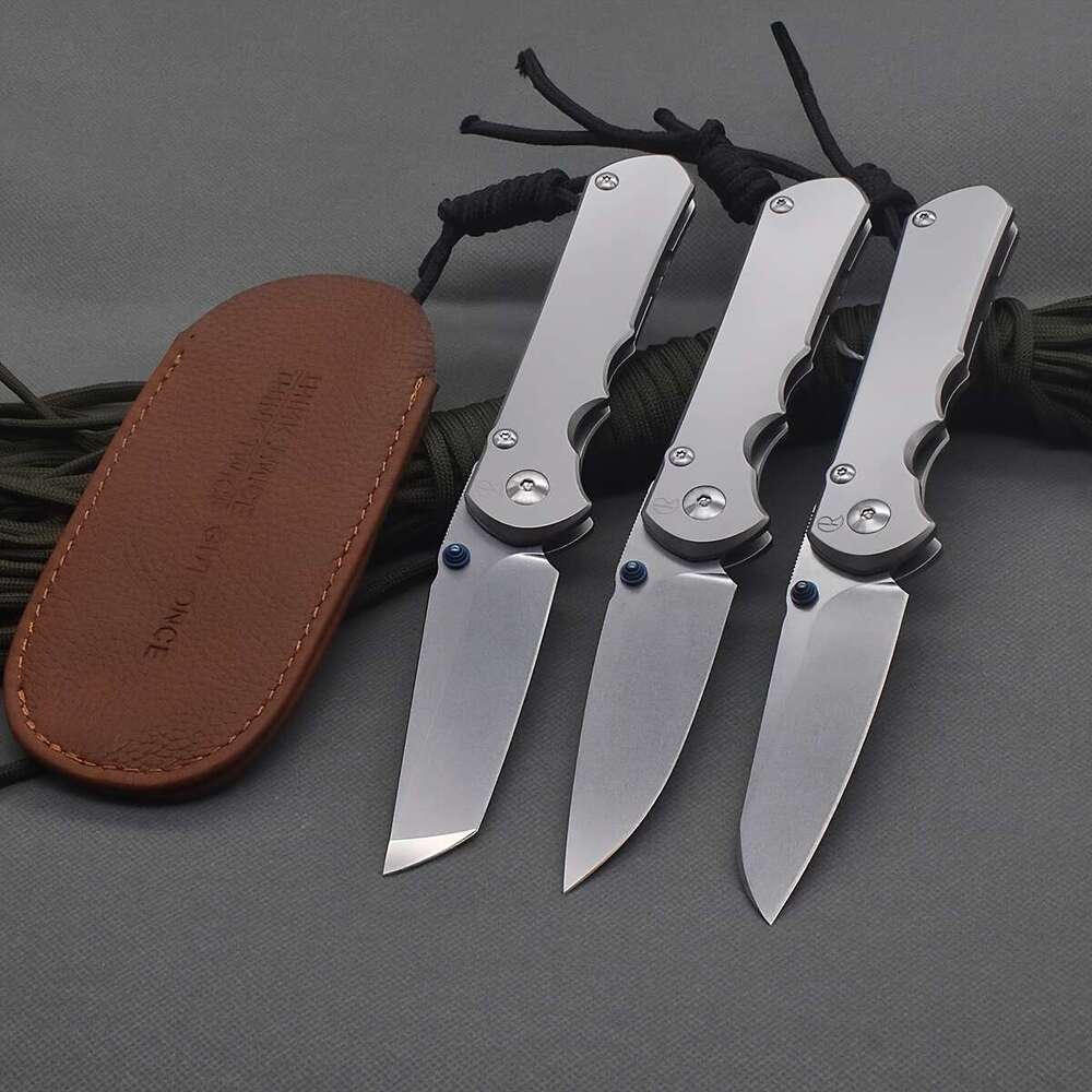1pc Tactical Folding knife with S35VN Steel Blade Full-Titanium construction, Spear Point, V-Ground Edge, ambidextrous design, lanyard hole Outdoor, H