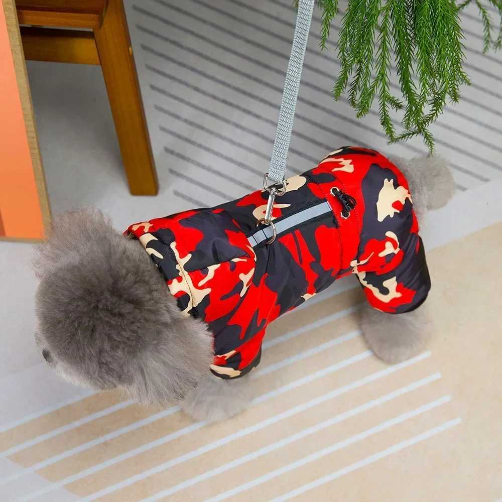 Thicken Warm Dog Coat 4 Legs Camouflage Winter Pet Clothes for Maltese Yorkies Snowsuit Small Dogs Cat ets Bulldog Onesies W250904