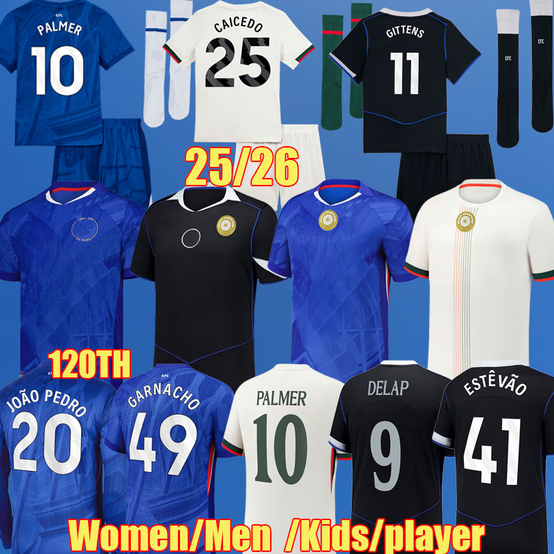 Chelseasea Kit CFC GARNACHO 2025 2026 Soccer Jerseys NETO GARNACHO GITTENS football shirt 25 26 kits JAMES MADUEKE Kids Equipment 120 anniversary TH GUSTO man 991