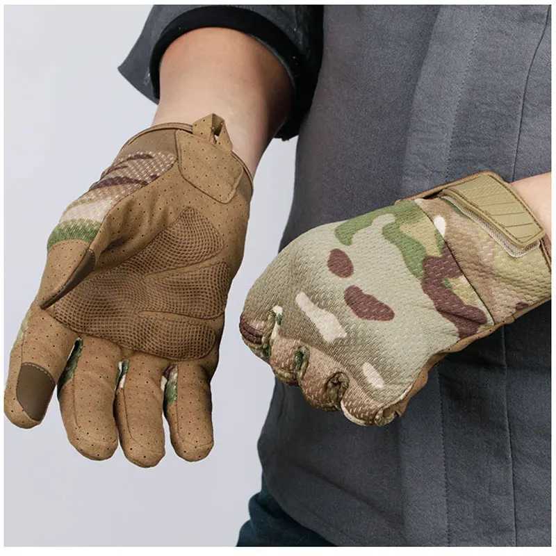 Tactical Gloves Airsoft Shooting Full Finger Gloves Men Paintball Hard Knuck Touch Screen GlovesXJ250904