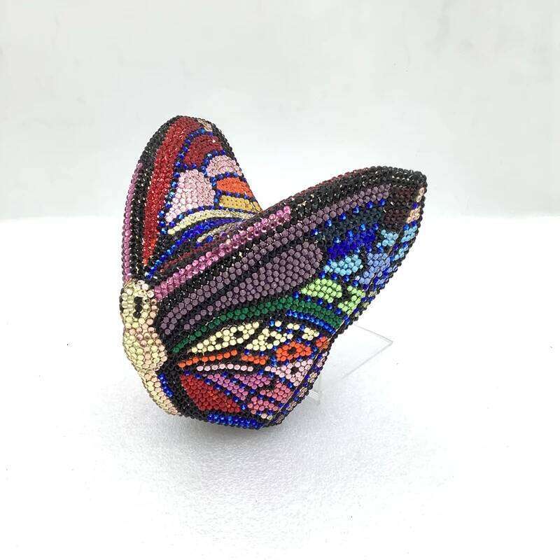 Women Butterfly Dias Clutch Purse Metal Gems Evening Bags Dinner Party Handbag and Purses Bridal Crystals Bag