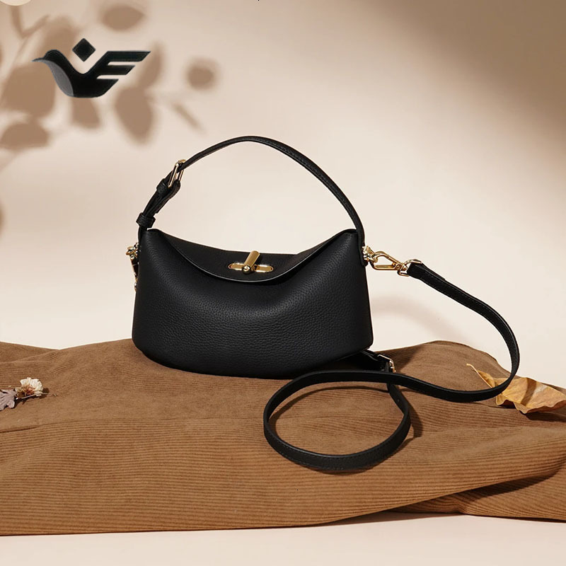 Feiyan Free Shipping New Designer Bag Luxury Shopping Bag Lightweight Casual Single Shoulder Bag Genuine Leather Fashion Simple Women's Crossbody