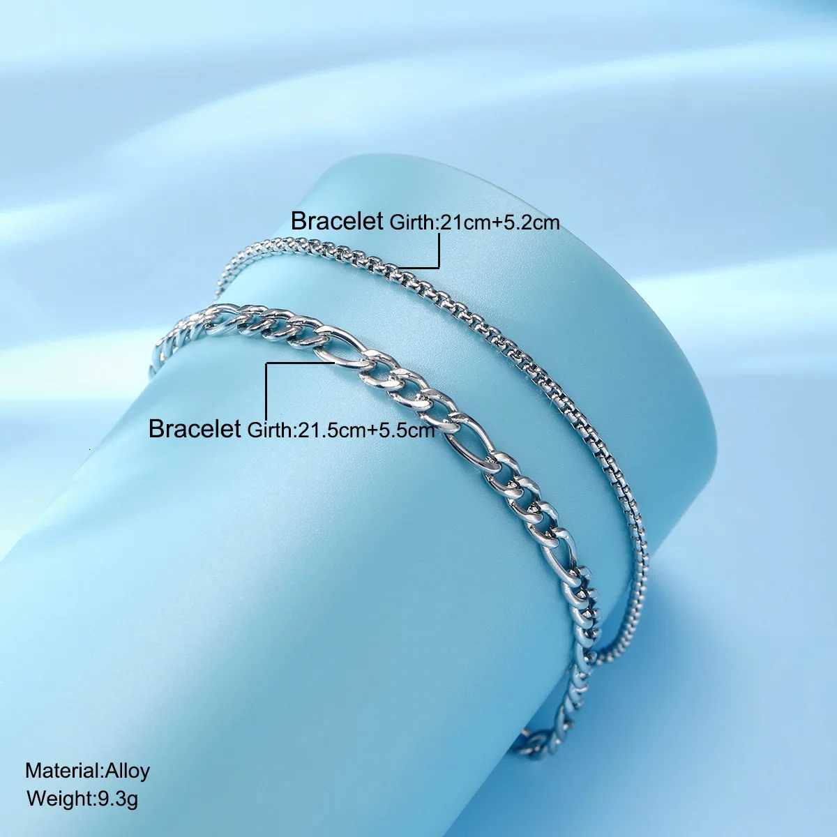 Hip Hop Multilayer Figaro Chain Men Bracelet Hip Hop Stacking Alloy Bracelet For Women Vintage Jewelry Fashion Accessories W250904